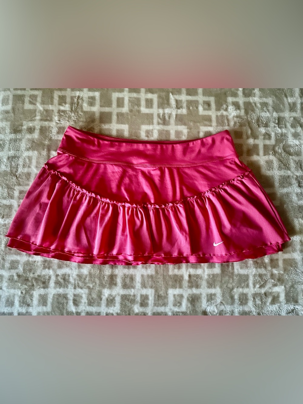 Nike Bright Pink Ruffled Skater Sports Skort